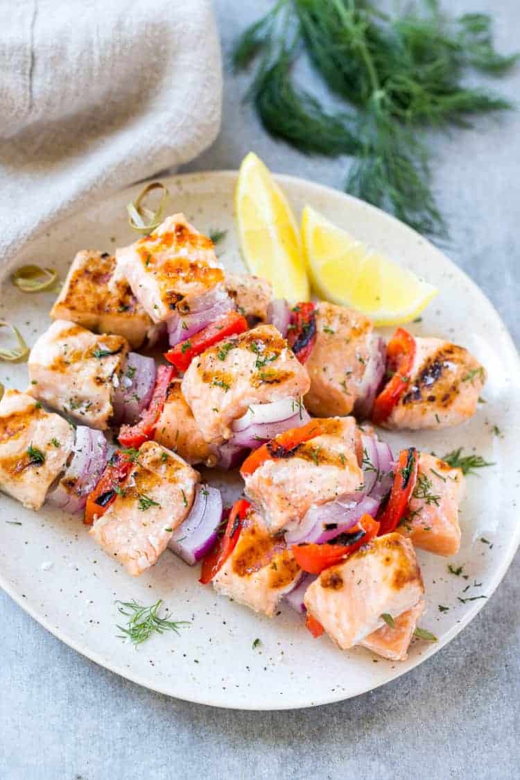 Bbq salmon outlet skewers