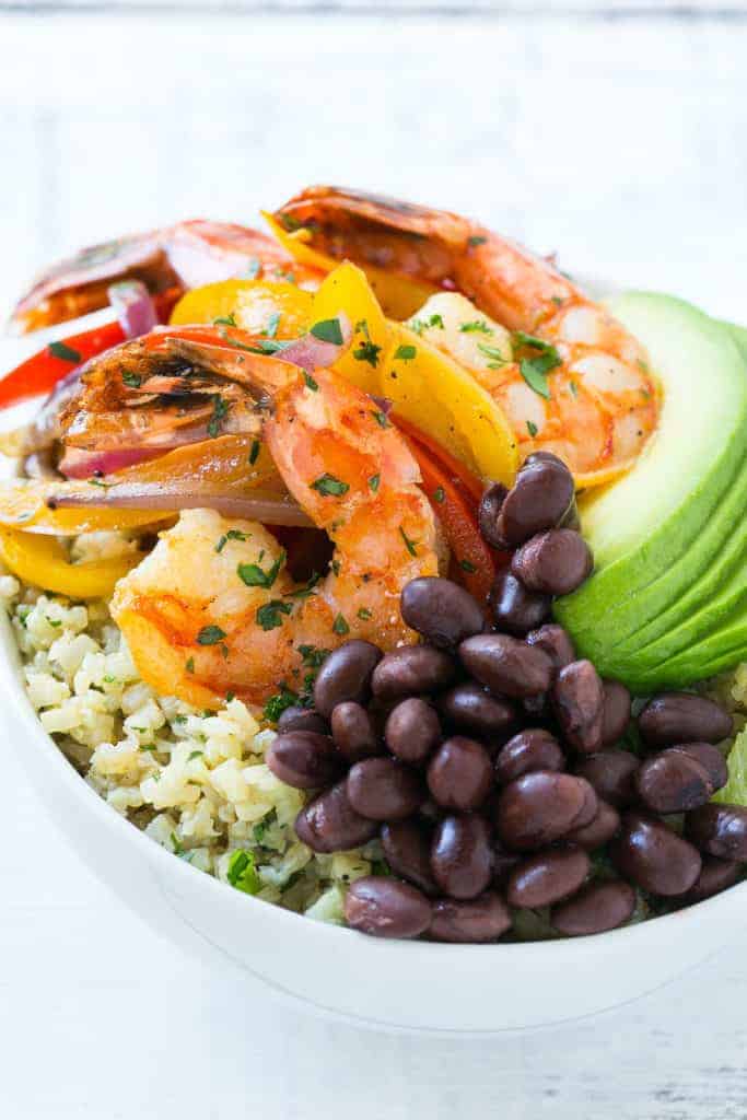 Shrimp Fajita Bowl.