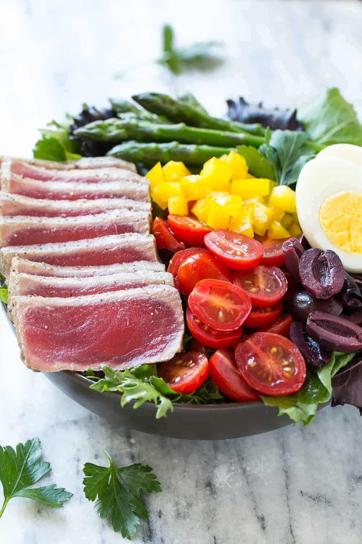 Best Ahi Tuna Nicoise Salad Recipe | Healthy Fitness Meals