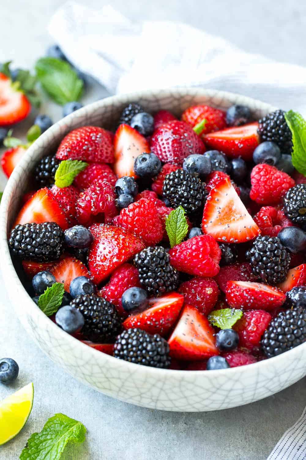 Easy Mixed Berry Fruit Salad Recipe Healthy Fitness Meals 