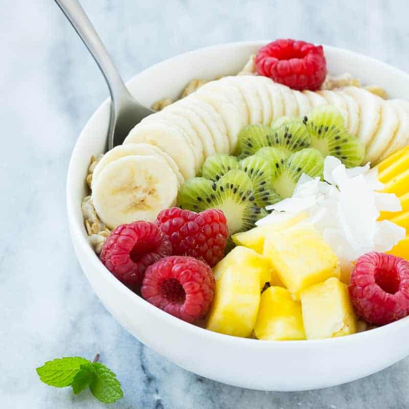 Fruit and Oatmeal Breakfast Bowl - Dairy Free Recipe Oatmeal Recipe