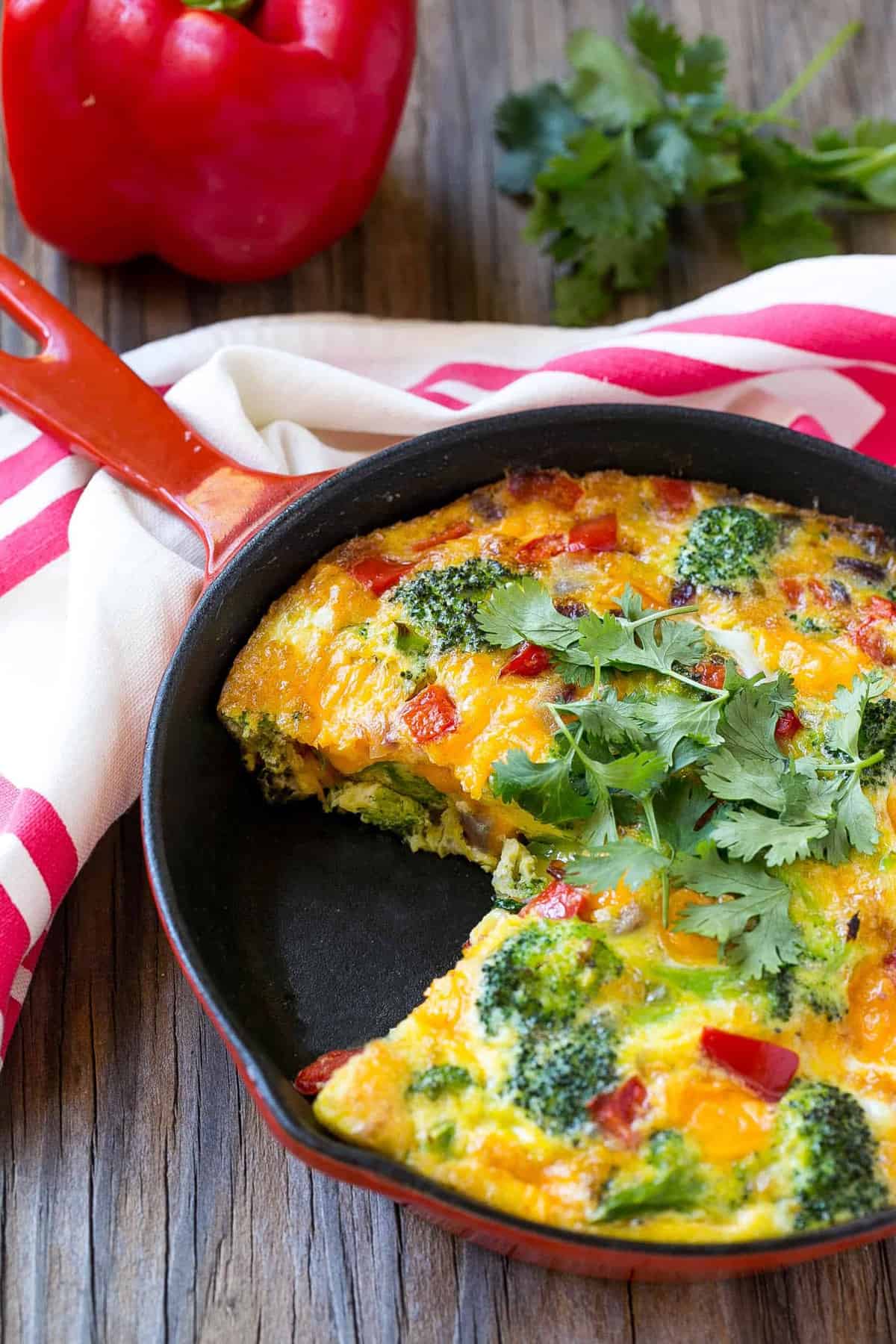 Vegetable Frittata • Healthy & Quick!