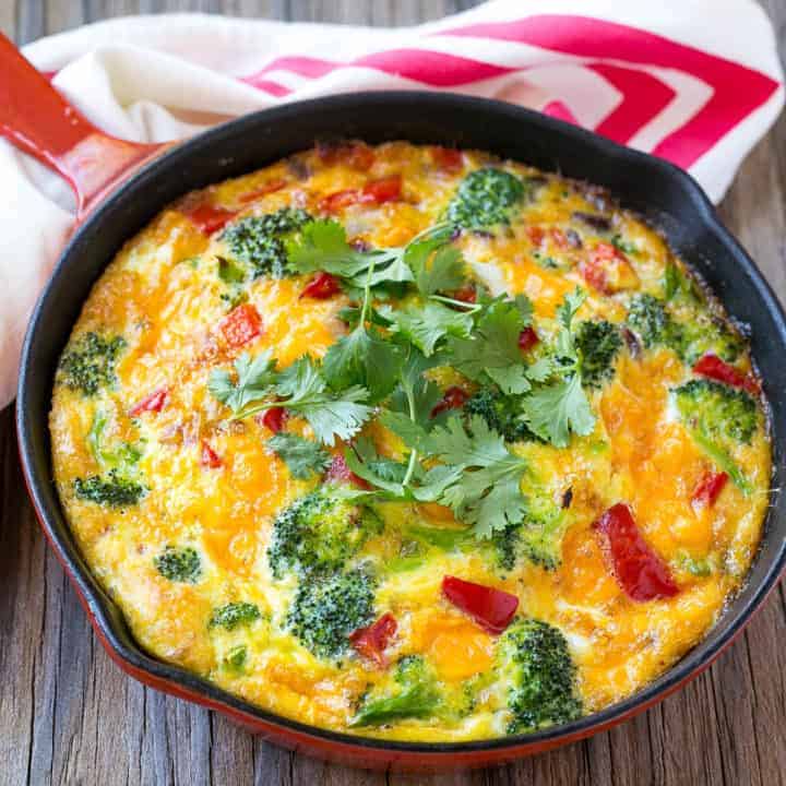 Easy Garden Veggie Frittata Recipe | Healthy Fitness Meals