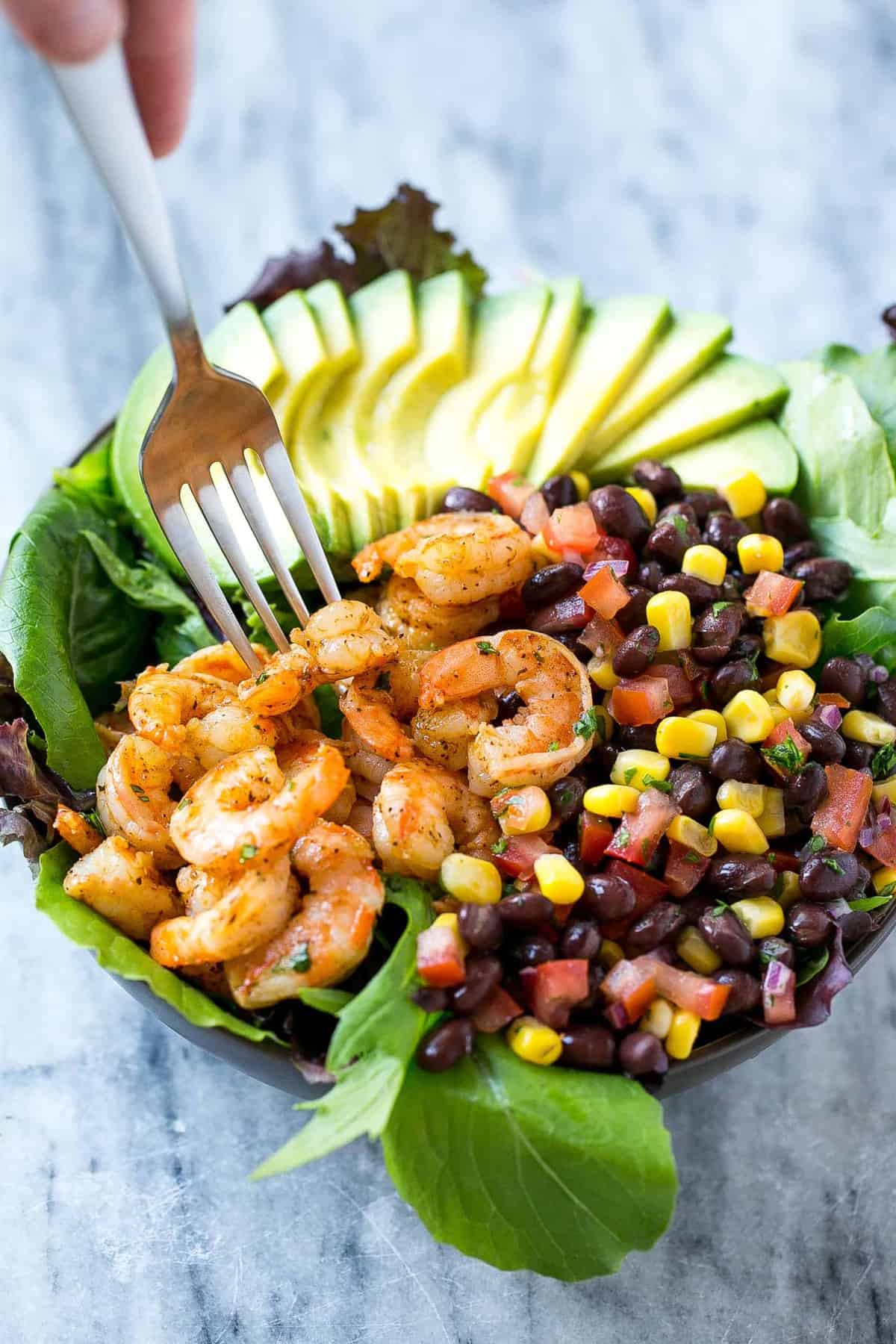 Easy Mexican Shrimp Salad Recipe Healthy Fitness Meals