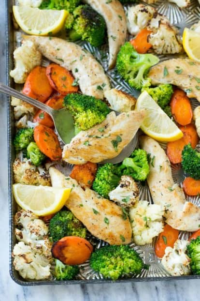 Sheet Pan Chicken And Veggies Recipe - Healthy Fitness Meals