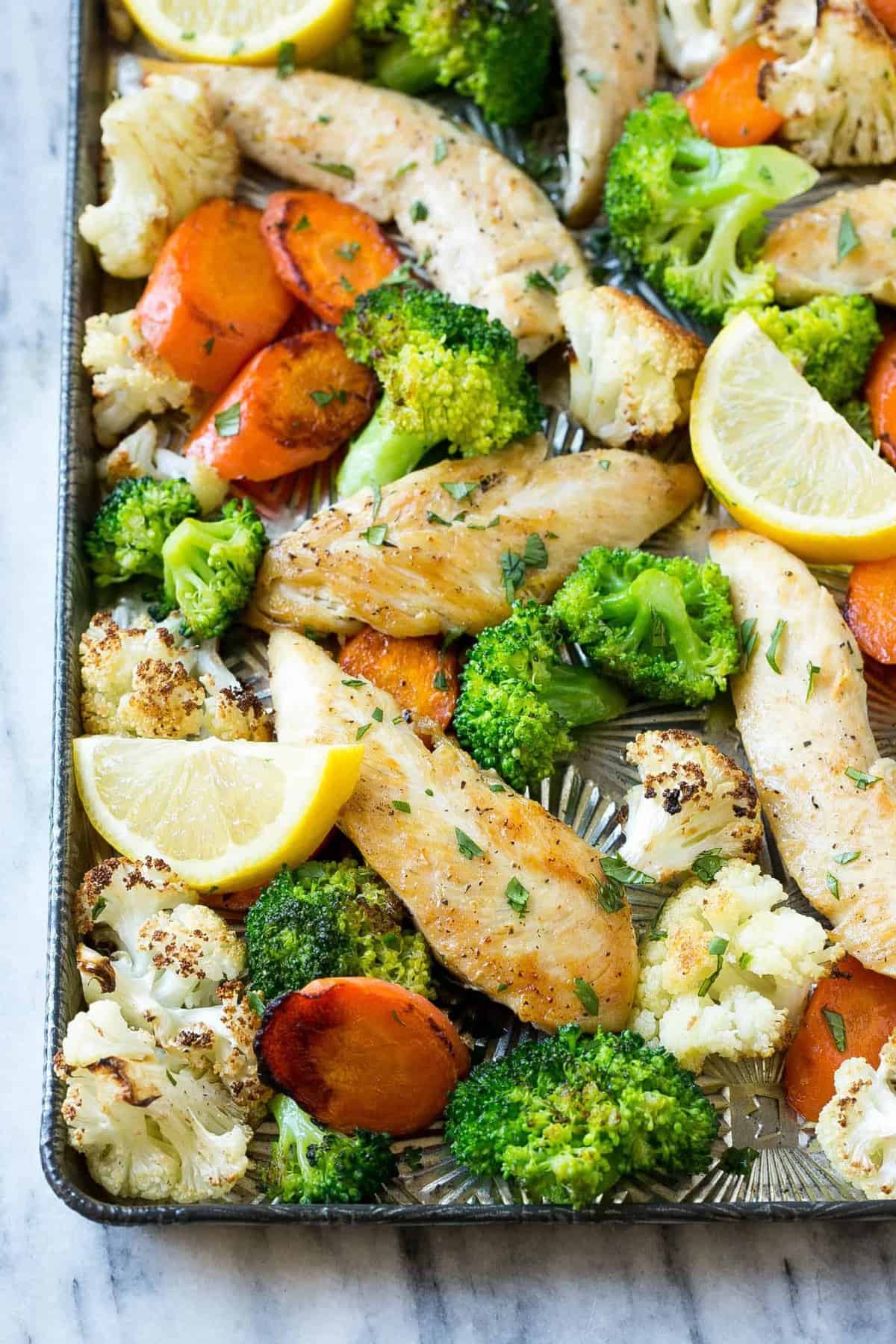 Sheet Pan Chicken Breast With Butternut Squash and Crispy Broccoli Recipe