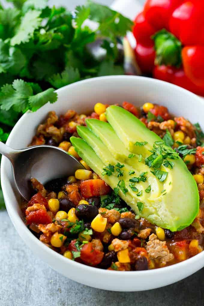 Slow Cooker Southwest Turkey Chili Recipe Healthy Fitness Meals