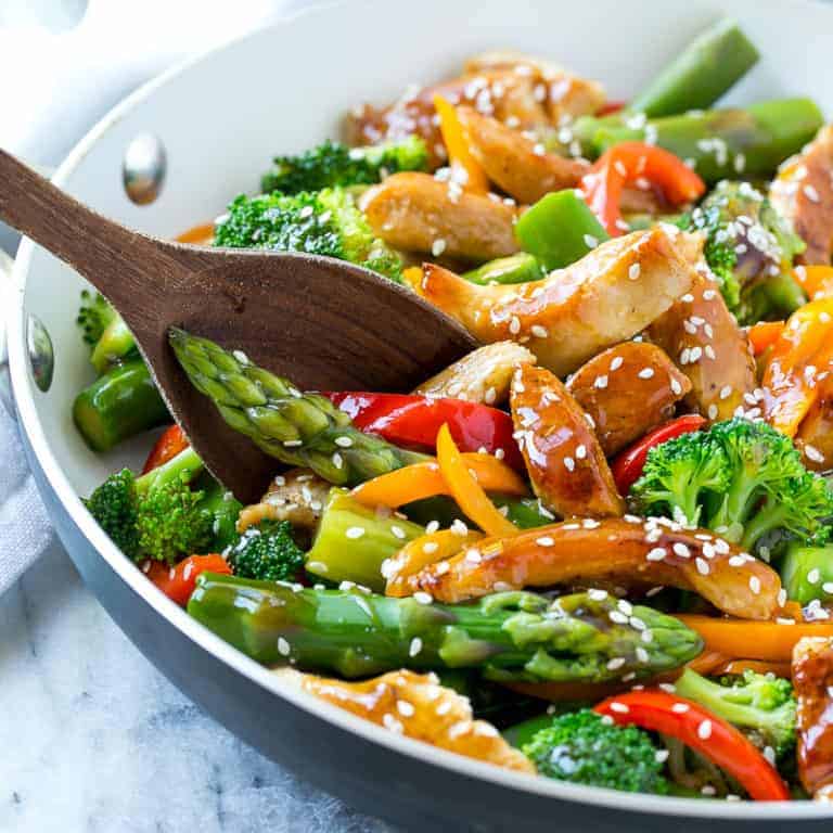 THE BEST Teriyaki Chicken Stir Fry Recipe Healthy Fitness Meals