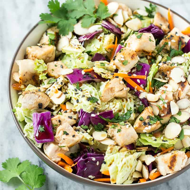 top view salad in bowl