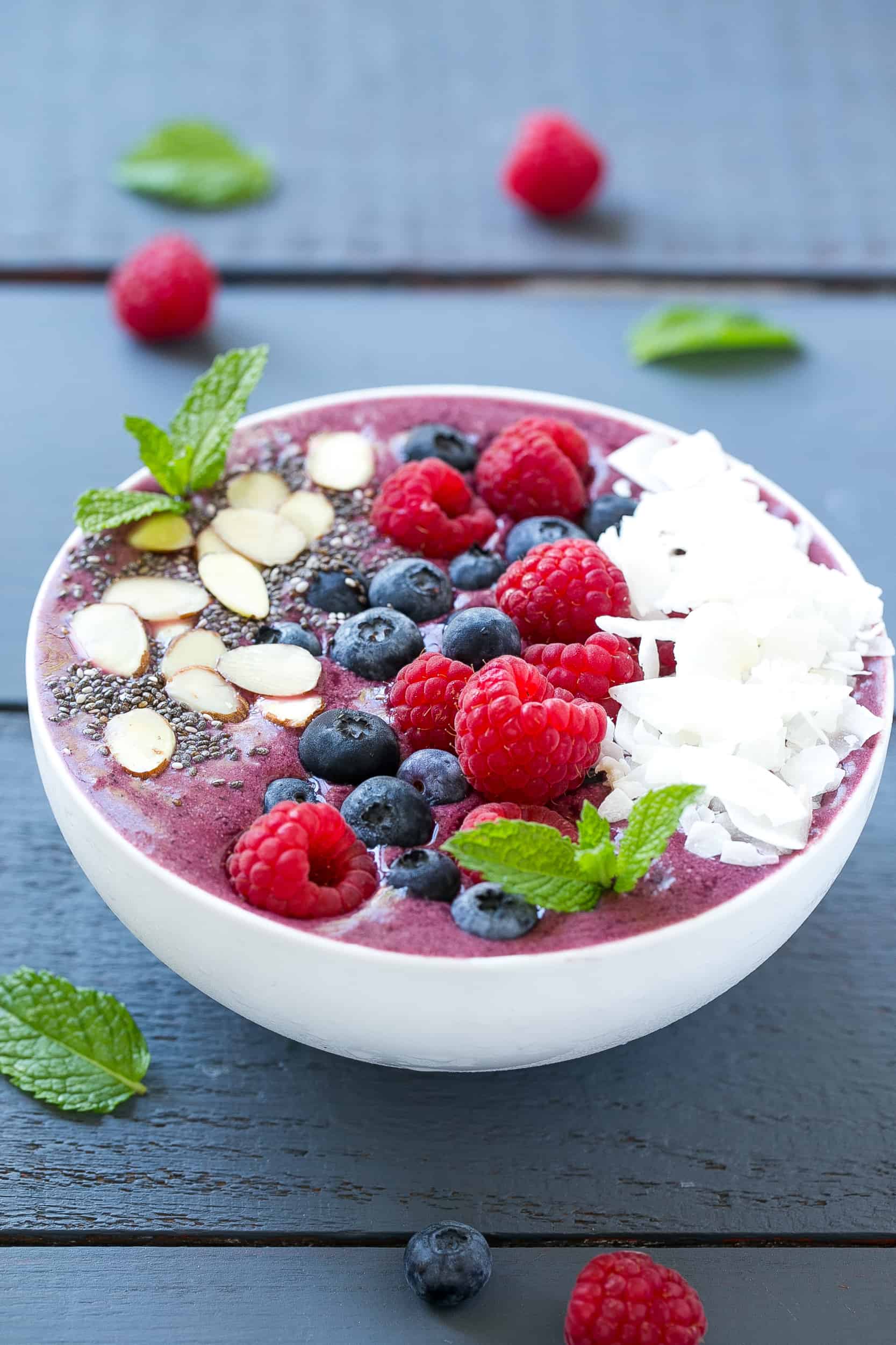 Easy Berry Coconut Smoothie Bowl Recipe | Healthy Fitness Meals