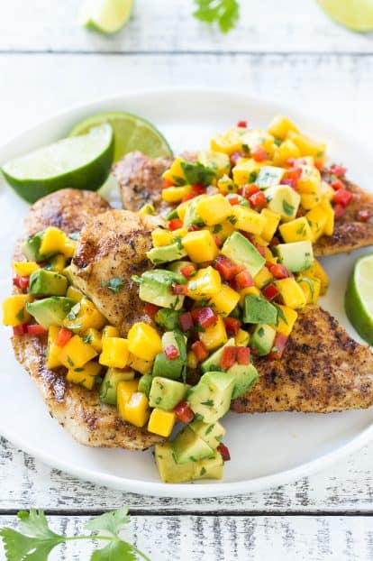 Healthy Grilled Chicken with Mango Salsa Recipe | Healthy Fitness Meals