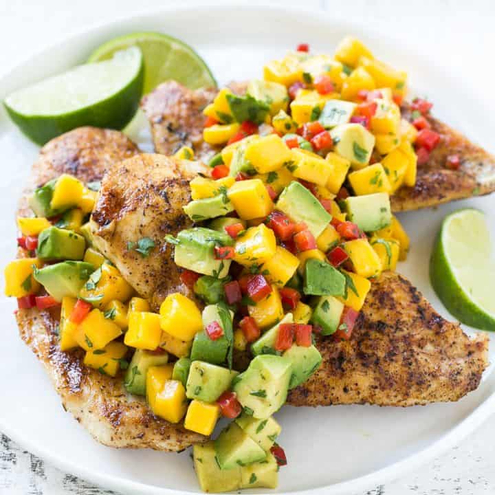 Healthy Grilled Chicken with Mango Salsa Recipe | Healthy Fitness Meals