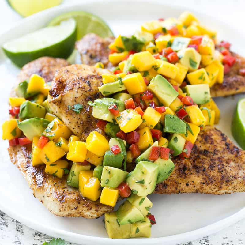 Healthy Grilled Chicken With Mango Salsa Recipe Healthy Fitness Meals