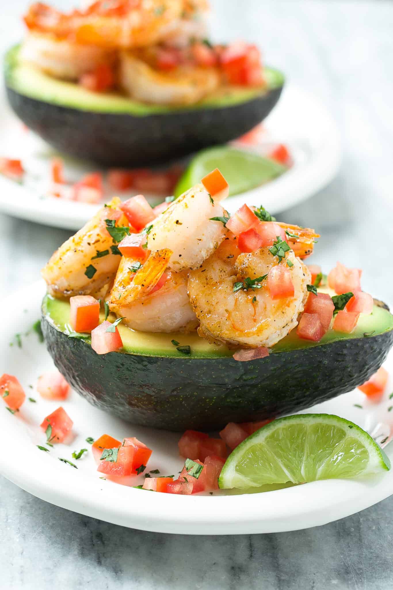 stuffed avocado with shrimp