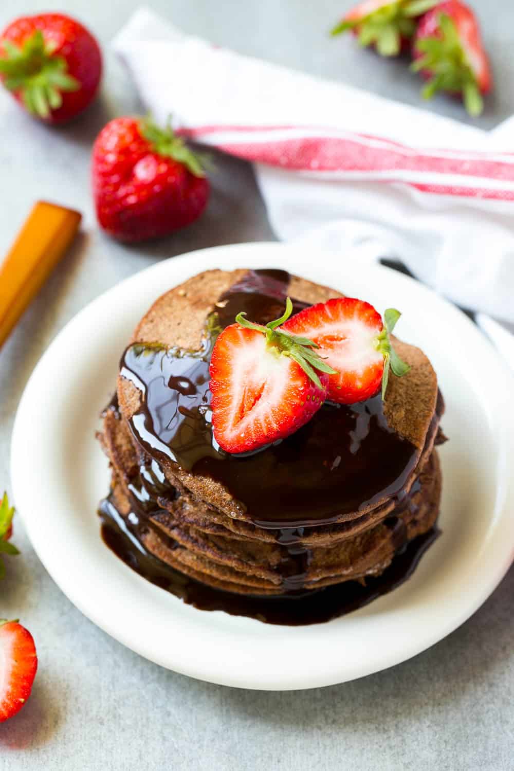 Chocolate Protein Pancakes