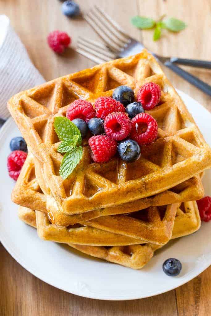 Fluffy Protein Waffles 