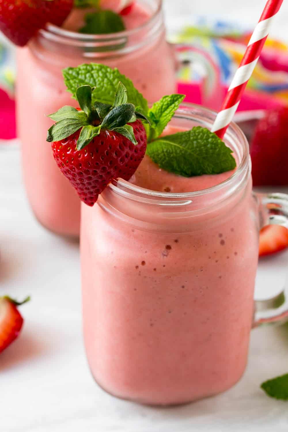 Strawberry and Cream Smoothie Recipe Healthy Fitness Meals