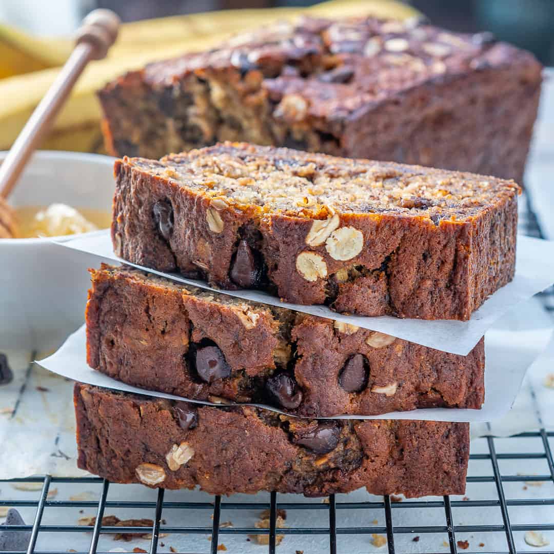 Healthy Oatmeal Chocolate Chip Banana Bread Healthy Fitness Meals