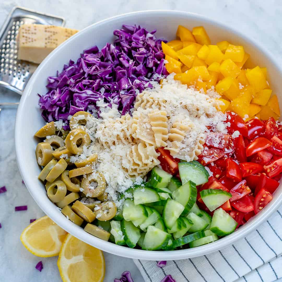 Simple and Easy Vegetarian Pasta Salad | Healthy Fitness Meals