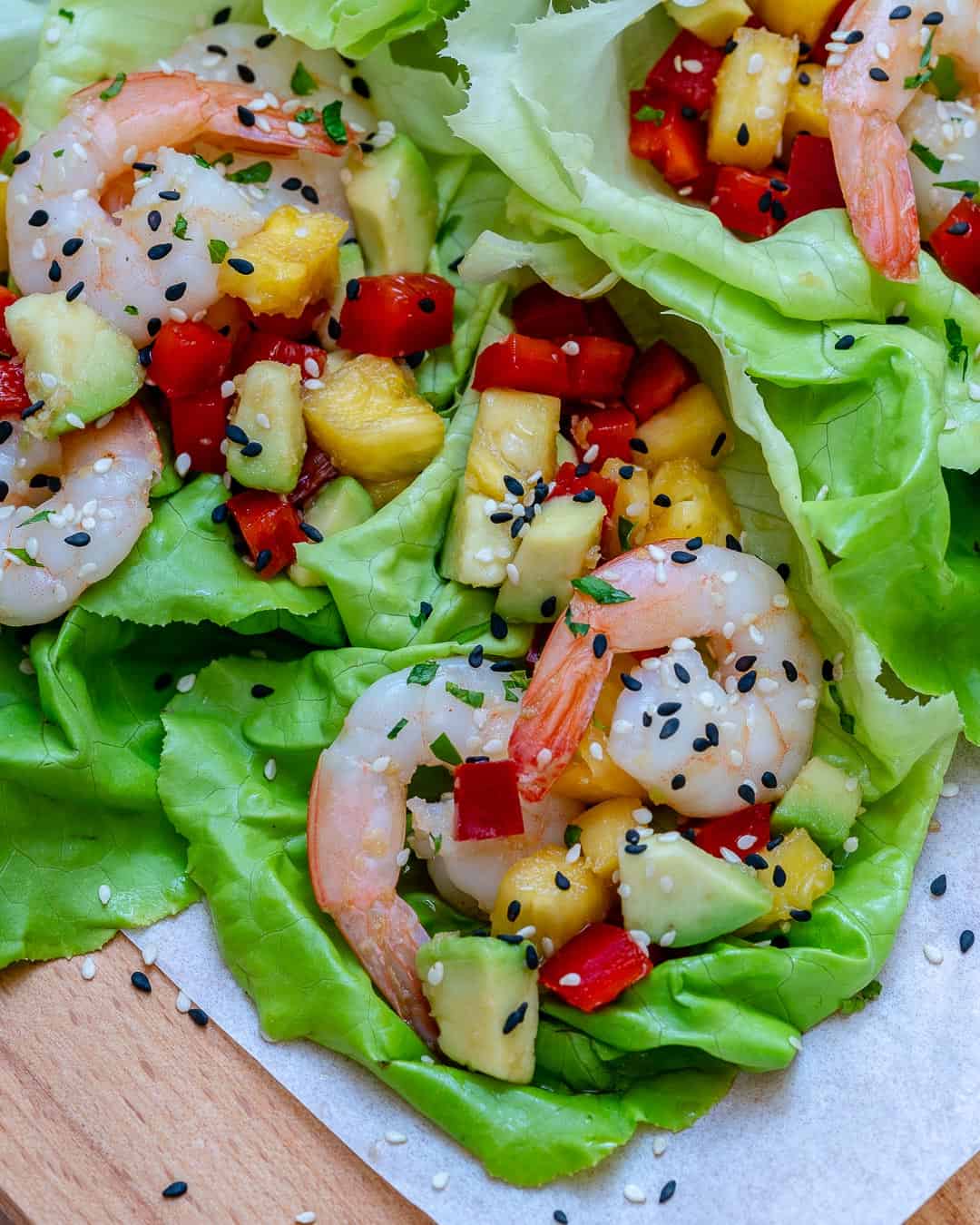 close up of easy lettuce wraps