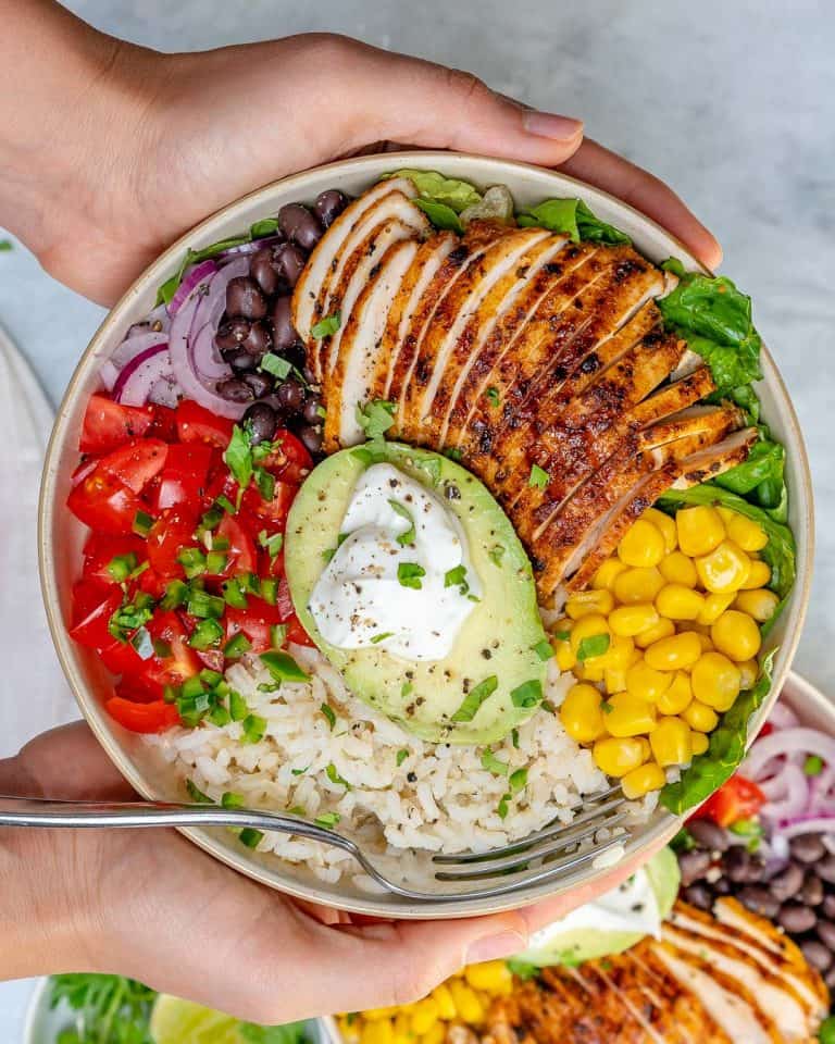 Easy Chicken Burrito Bowl | Easy Burrito Bowls Recipe | Healthy Fitness ...