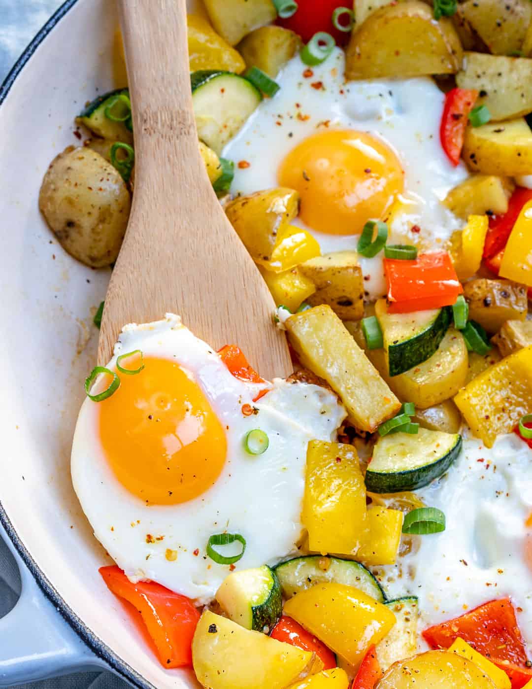 One-Pan Breakfast Skillet with Vegetables & Eggs