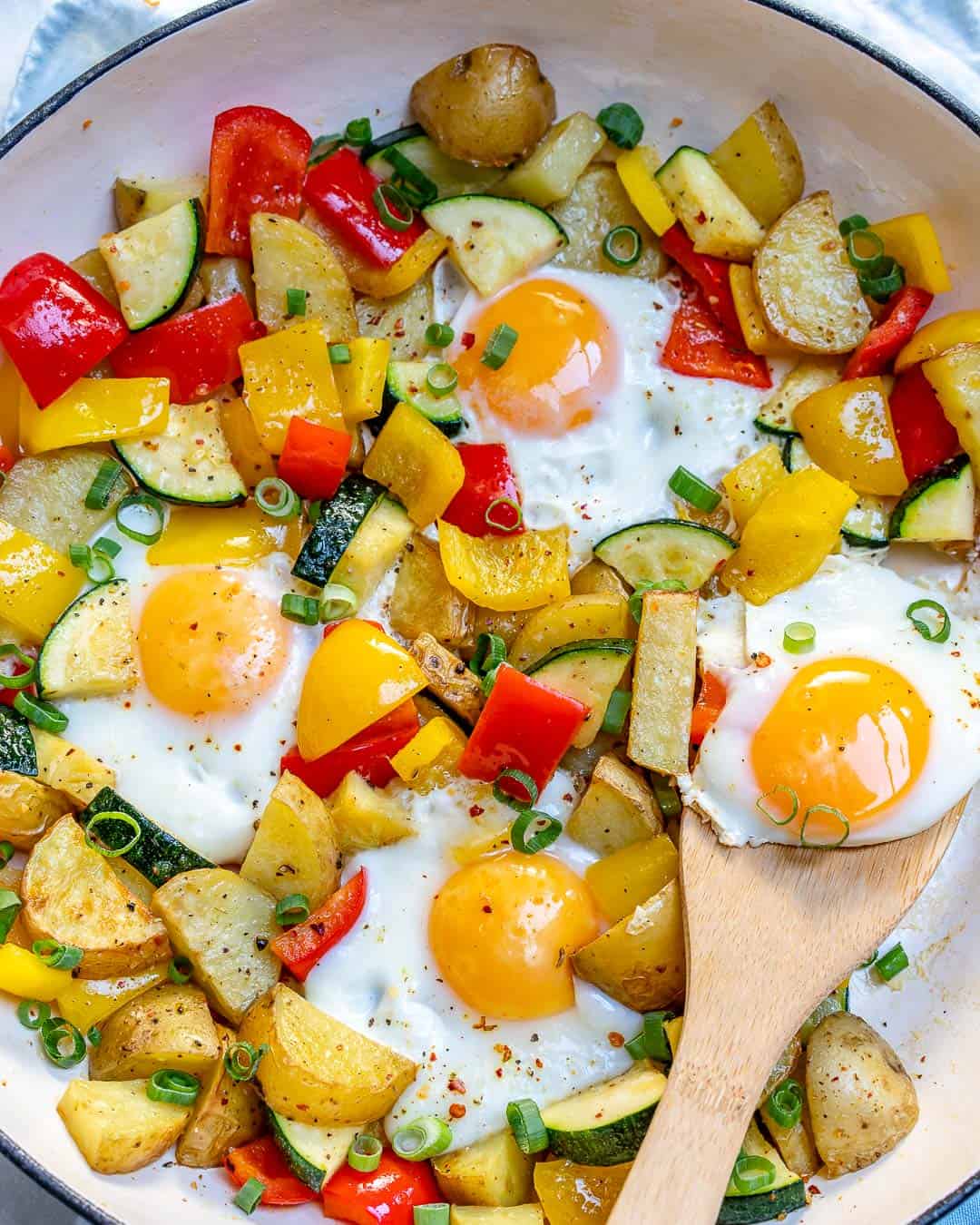 One-Pan Breakfast Skillet with Vegetables & Eggs