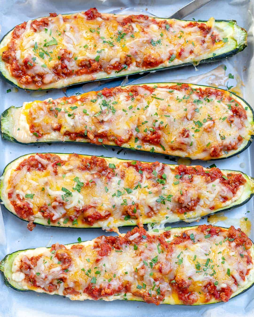 Low Carb Zucchini Lasagna Boats Video Healthy Fitness Meals