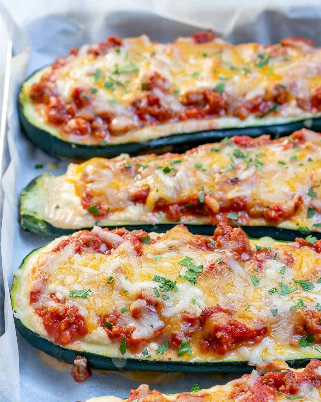 Low Carb Zucchini Lasagna Boats Video Healthy Fitness Meals