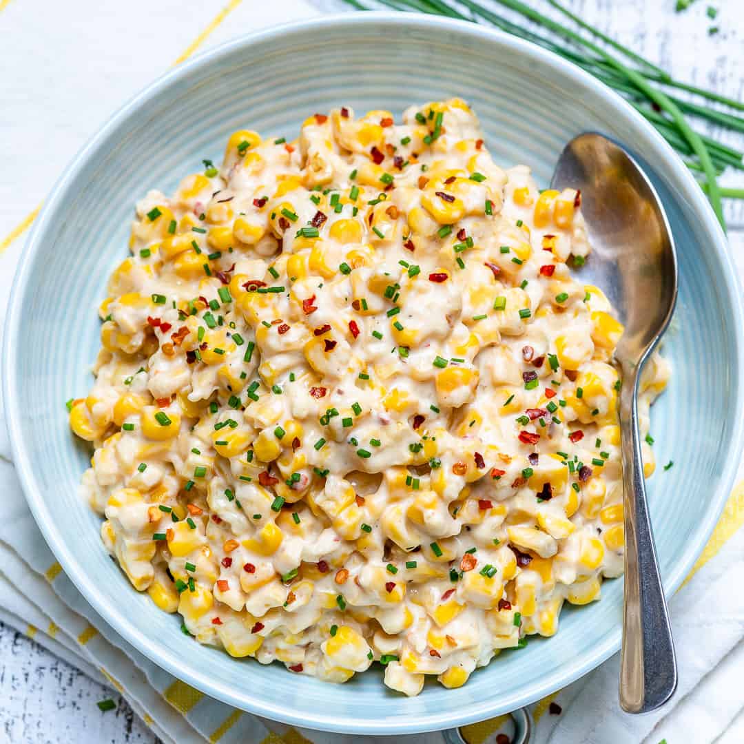 One Pot Cheesy Creamed Corn Recipe Healthy Fitness Meals