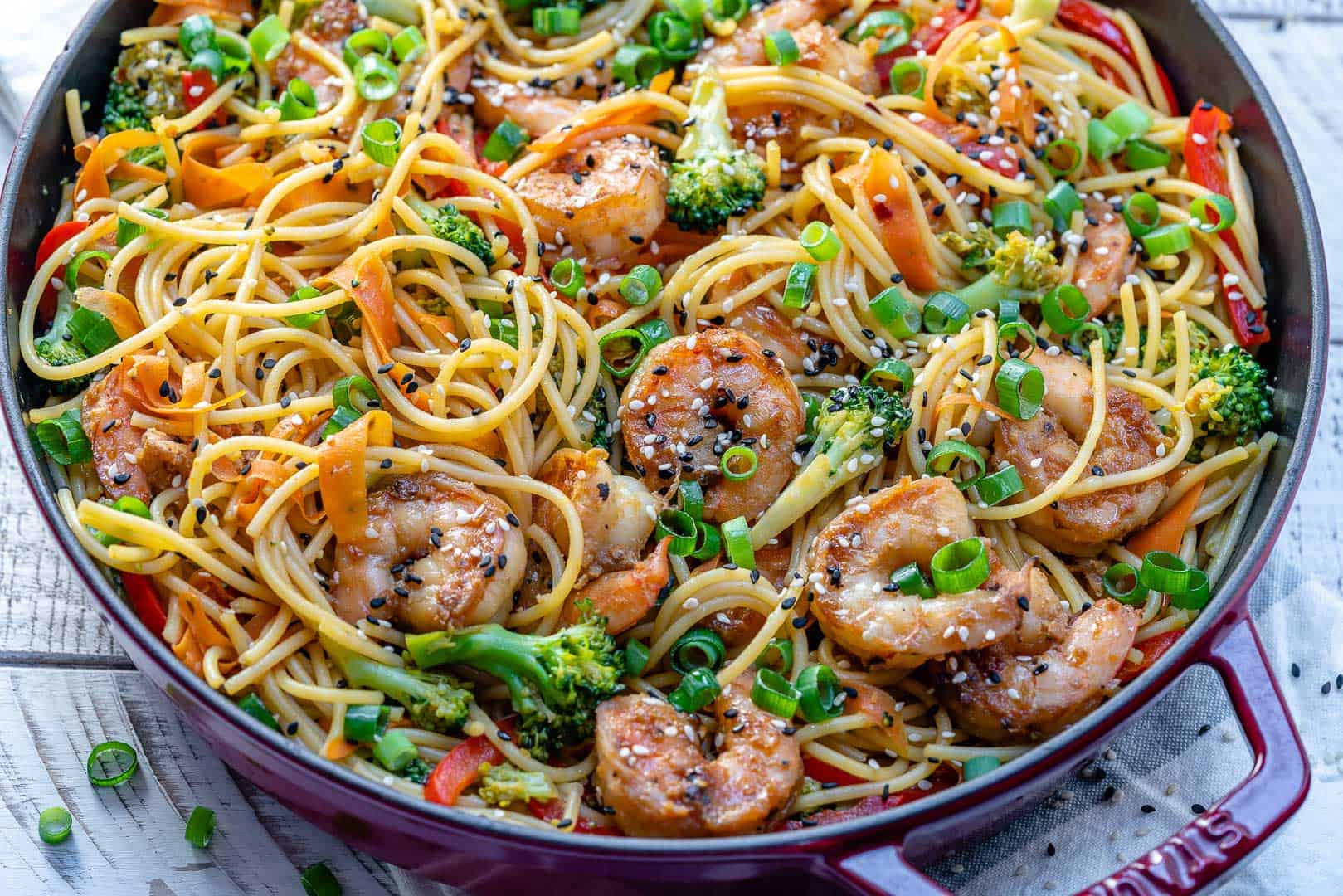 Easy Shrimp Stir Fry Noodles Recipe Healthy Fitness Meals