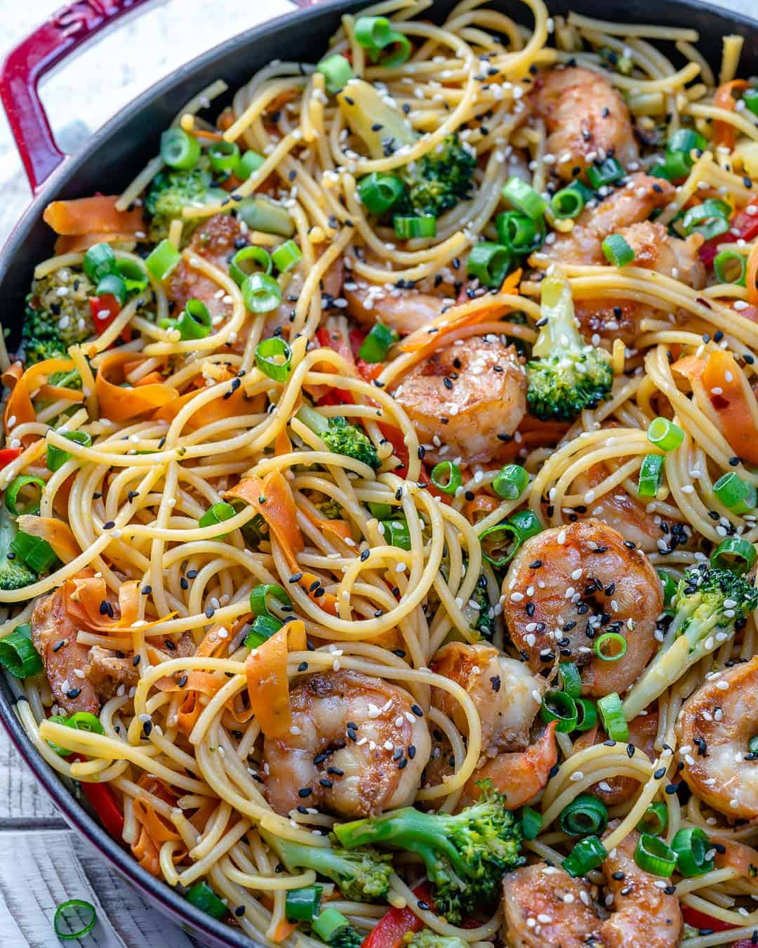 Easy Shrimp Stir Fry Noodles Recipe Healthy Fitness Meals