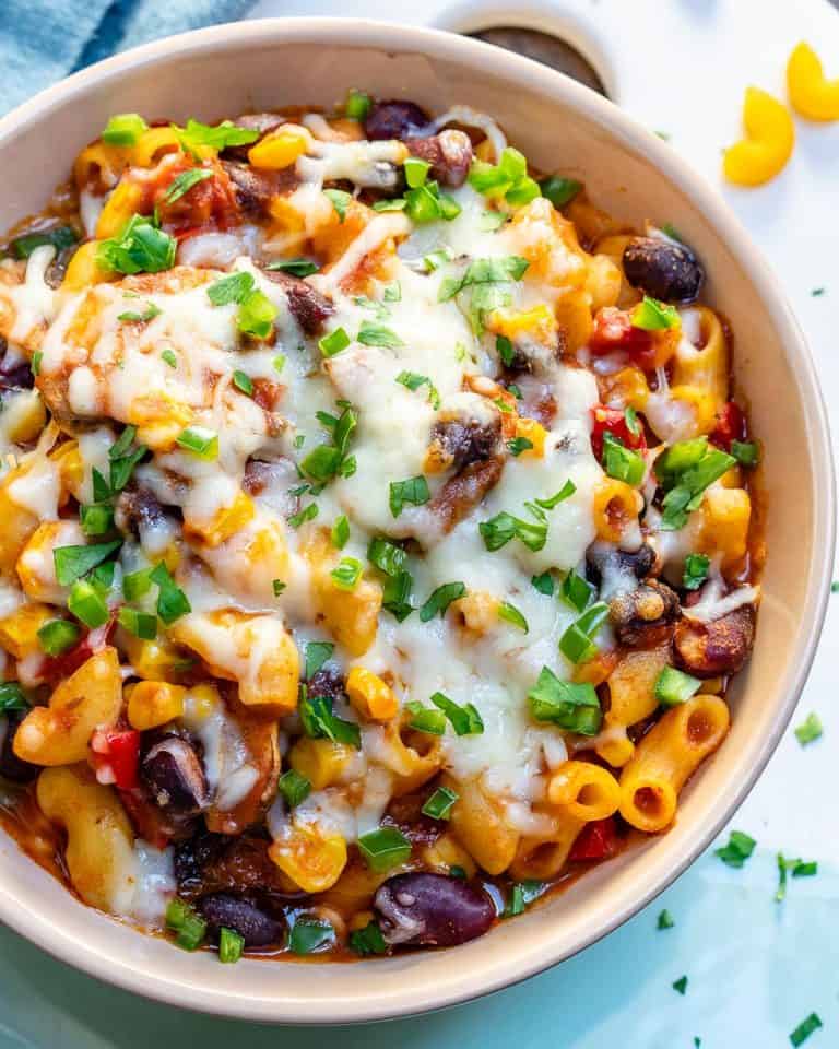 Easy Chili Mac and Cheese Recipe | Healthy Fitness Meals