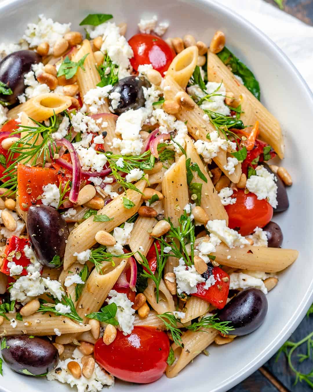 pasta with olives and tomaotes