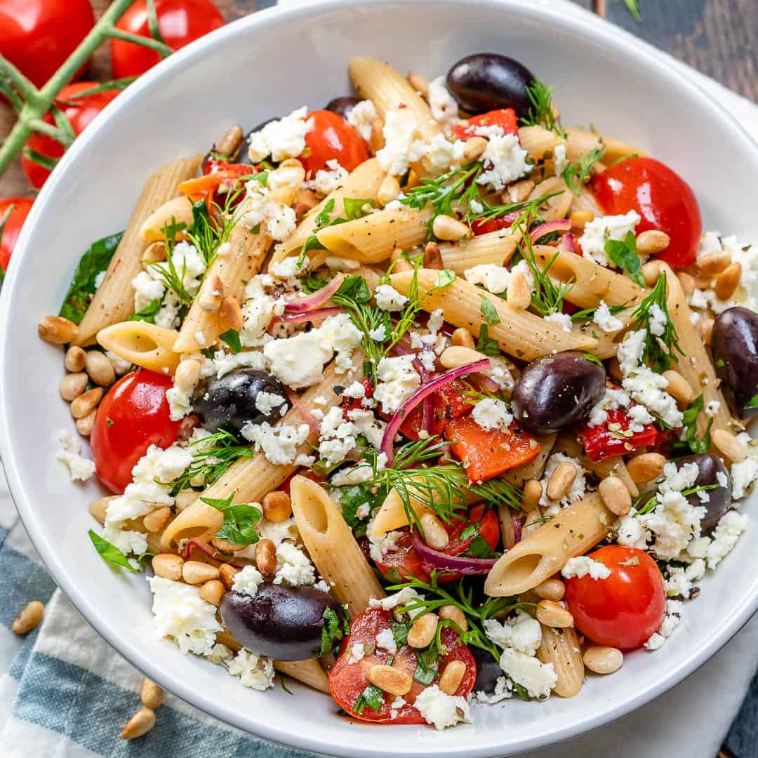 Greek cherry tomato pasta