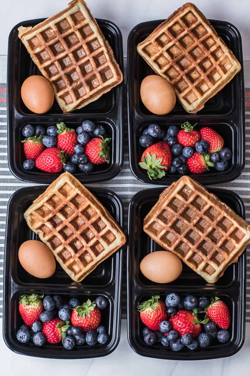 Meal Prep Paleo Waffles Breakfast Recipe | Healthy Fitness Meals
