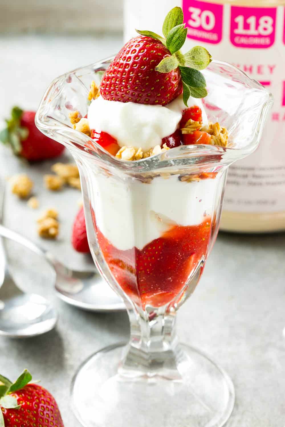 Easy High Protein Strawberry Parfait Recipe Healthy