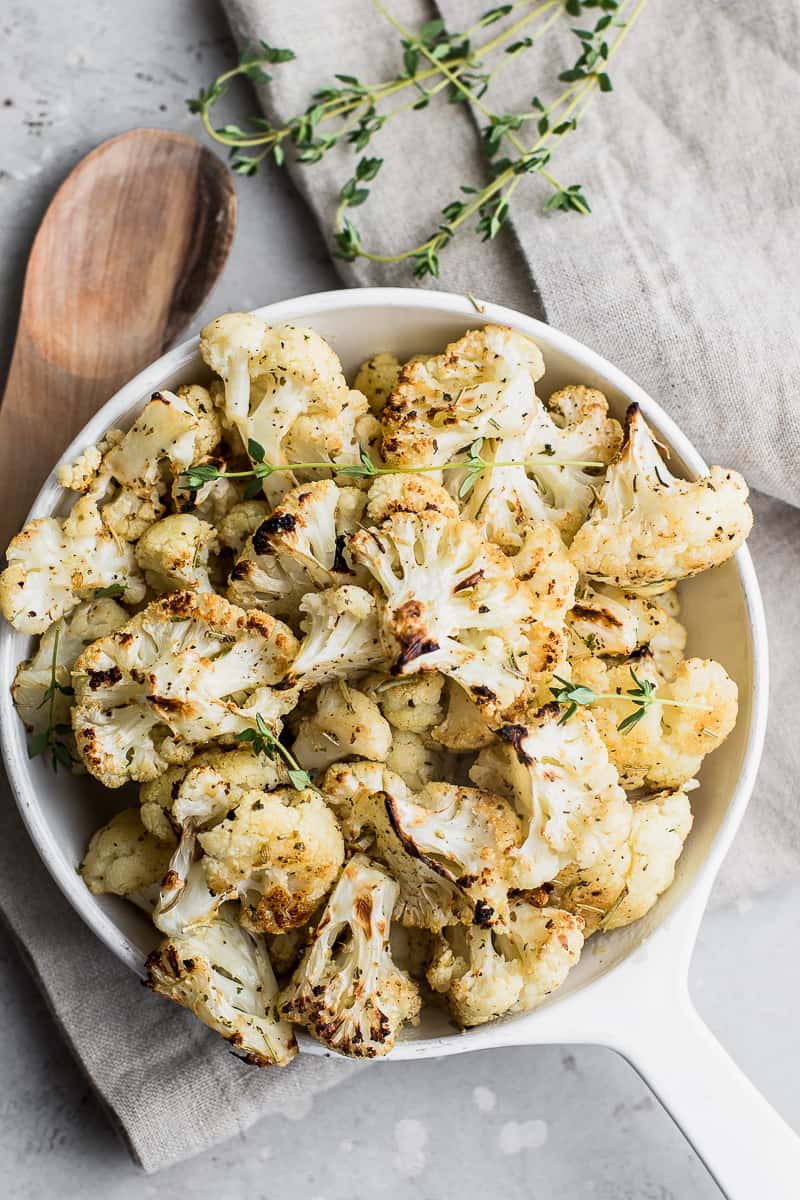 So tasty and easy to make garlic roasted cauliflower