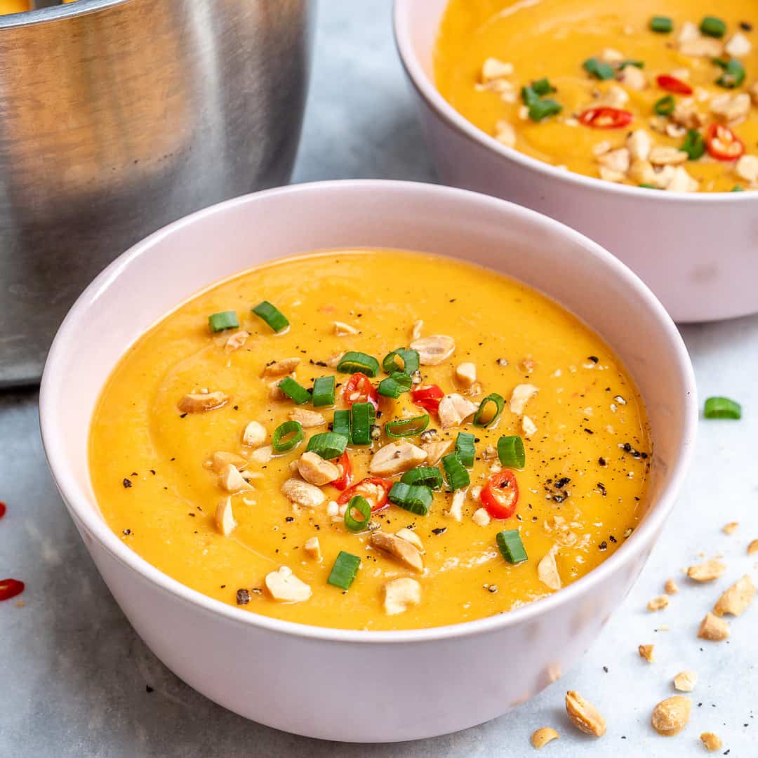 Easy Sweet Potato Carrot Soup Recipe | Healthy Fitness Meals