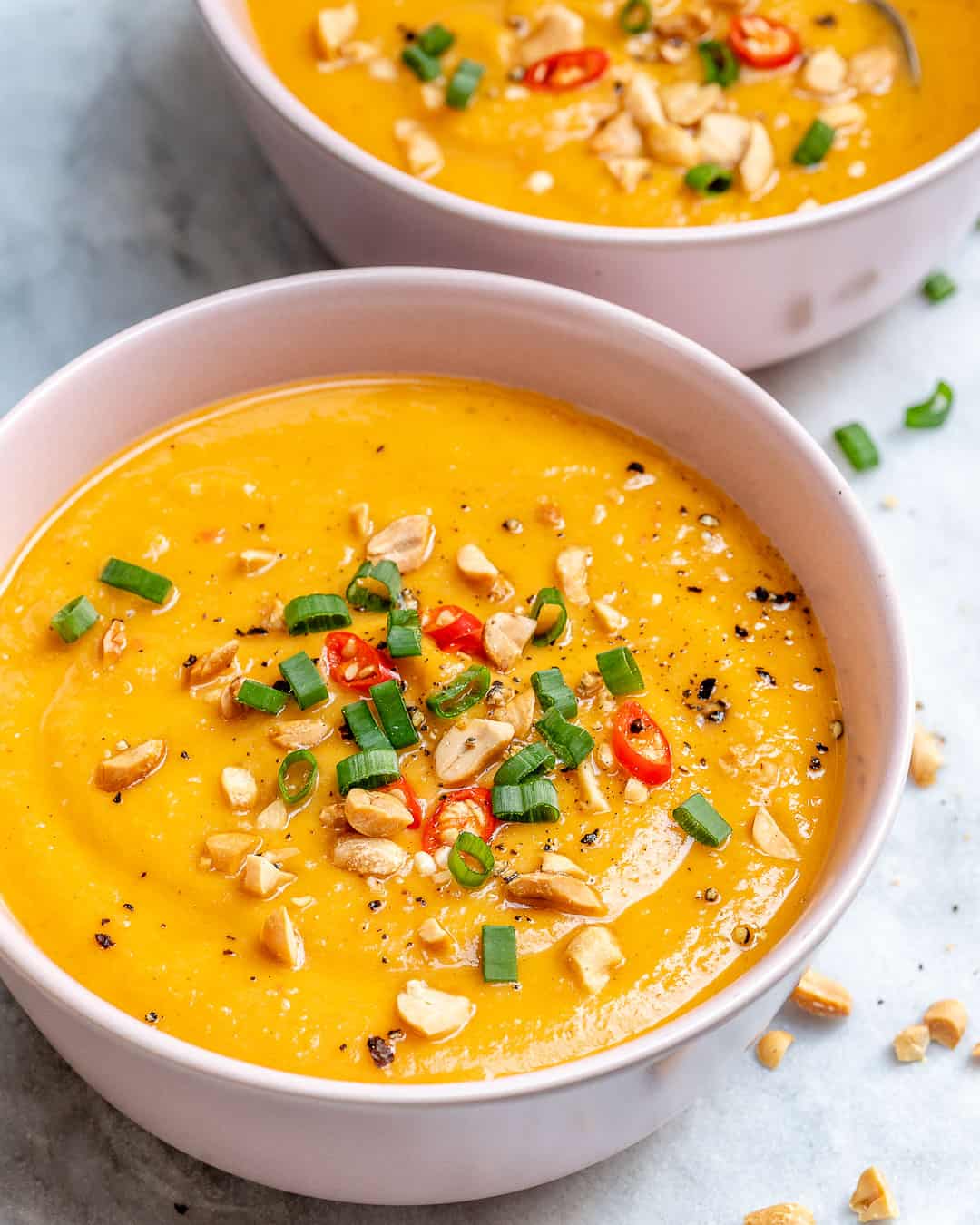 Vegan Thai Sweet Potato Soup Recipe | Healthy Fitness Meals