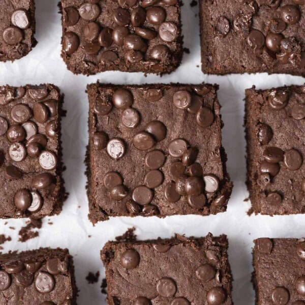 image of brownie square bars next to each other on a flat surface.