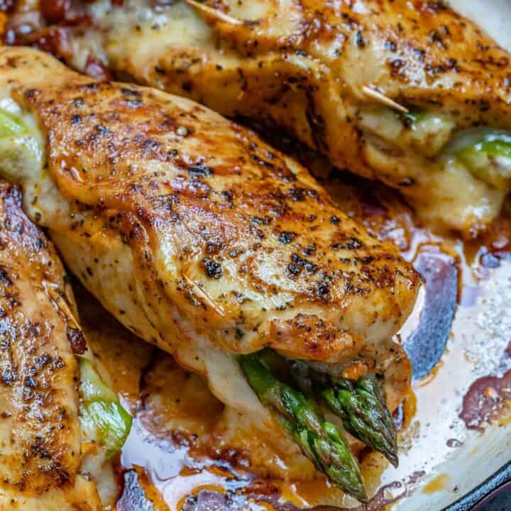 Easy Asparagus Stuffed Chicken Breast Recipe | Healthy Fitness Meals