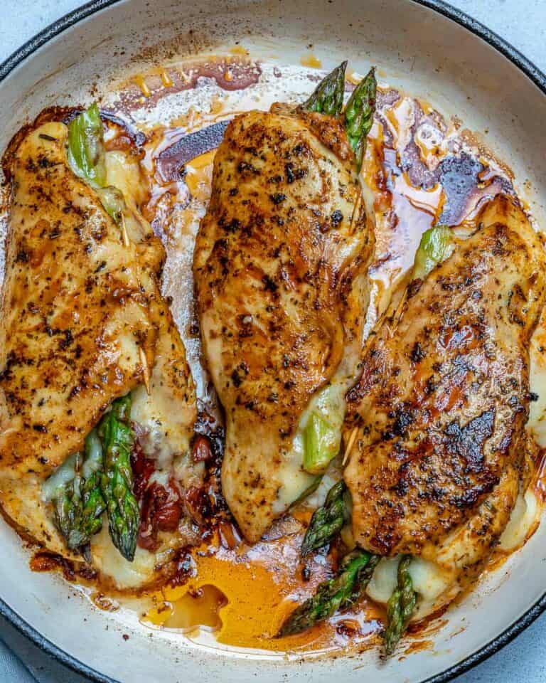 Easy Asparagus Stuffed Chicken Breast Recipe | Healthy Fitness Meals