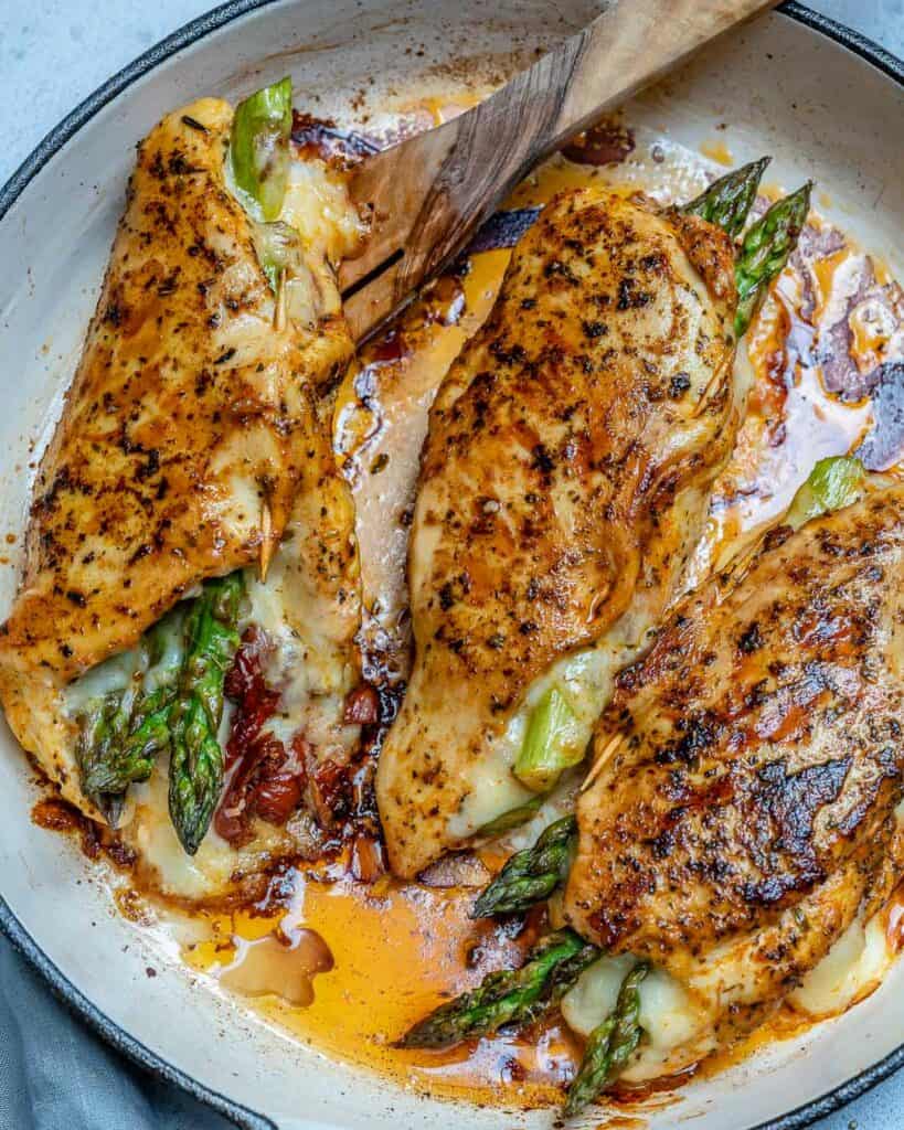 Easy Asparagus Stuffed Chicken Breast Recipe | Healthy Fitness Meals