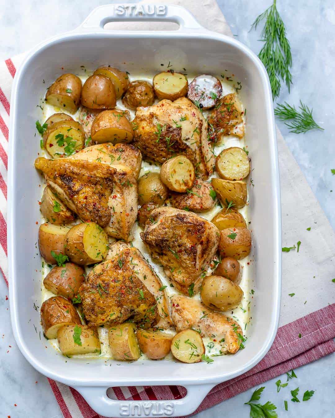 Easy Creamy Chicken Potato Bake Healthy Fitness Meals