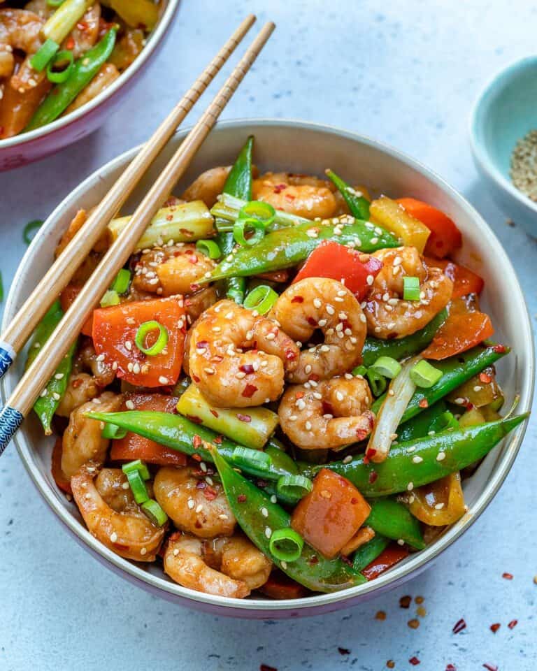 Easy Szechuan Shrimp Stir Fry Recipe | Healthy Fitness Meals