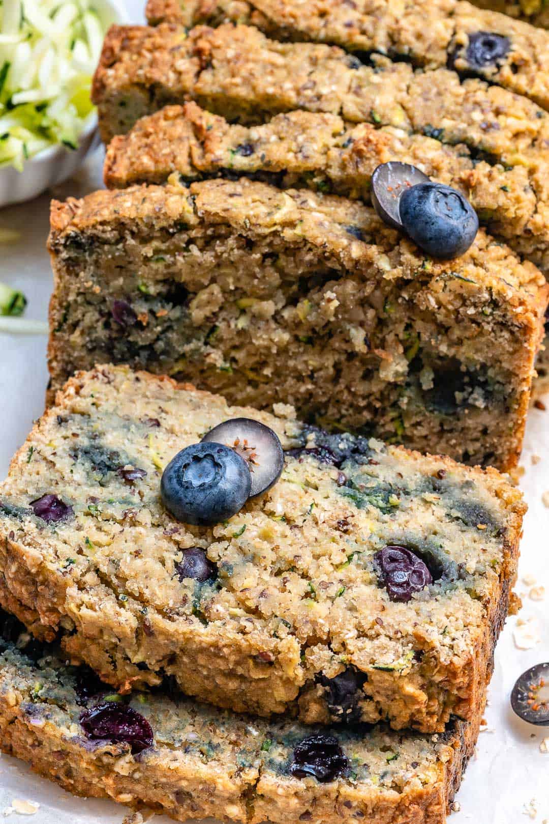 healthy loaf bread with blueberries