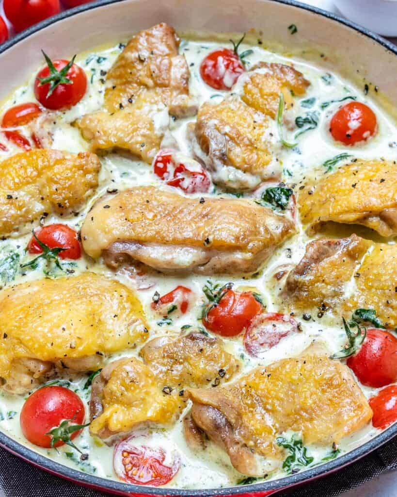 Keto Creamy Italian Chicken Skillet - Healthy Fitness Meals