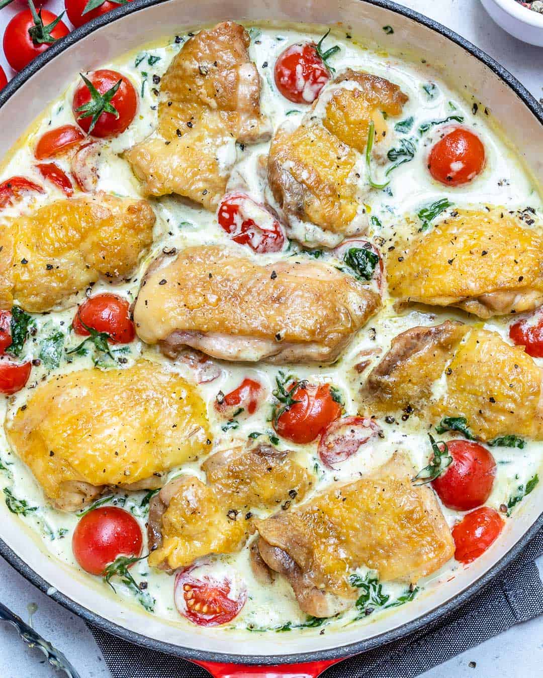 creamy chicken thighs dinner recipe