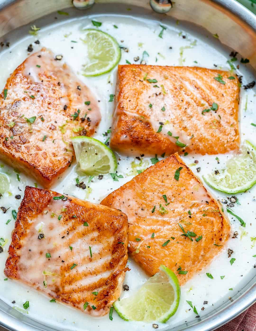 Creamy Coconut Lime Salmon Skillet